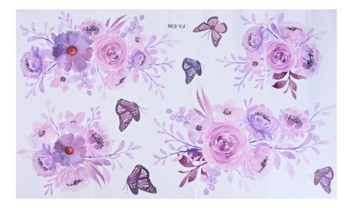 Calcomanías De Pared Con Flores, Calcomanías Artísticas Con