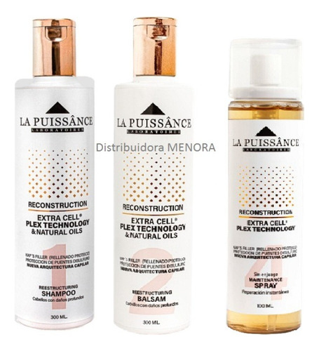 La Puissance Extra Cell Plex Paso 1-2-4 Shamppo+balsam+spray