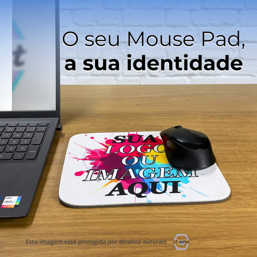 Kit 100 Mouse Pad Personalizado Com Sua Logo E Foto Mousepad