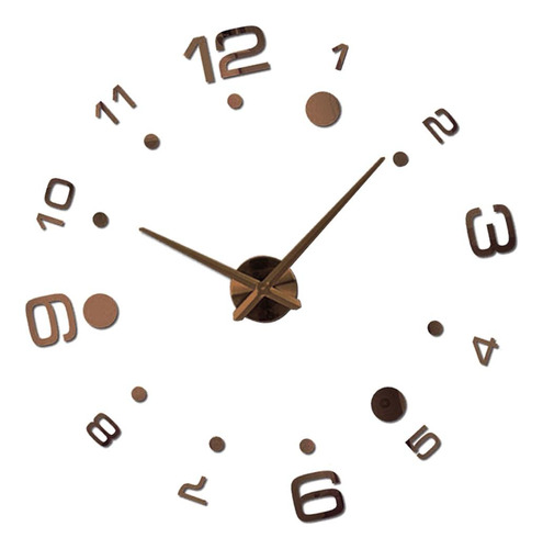 Reloj De Pegatinas De Espejo 3d Café
