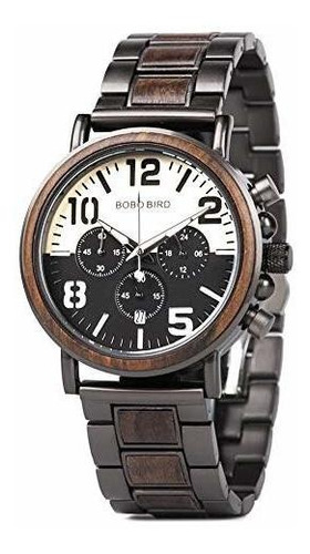 Bobo Bird Reloj De Acero Inoxidable De Madera Para Hombre Re