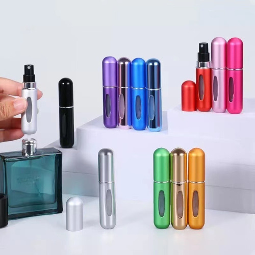 3 Mini Perfumeros Portátil Recargable 5ml Atomizador Colores