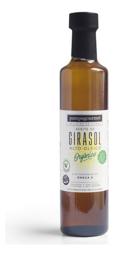 Aceite De Girasol Orgánico Pampa Gourmet X 500 Ml