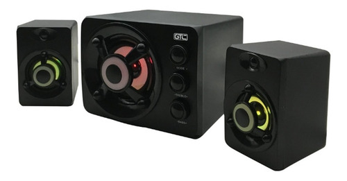 Imagen 3 de 8 de Home Theatre Bluetooth Sub Woofer + Parlantes Luces Led Aux