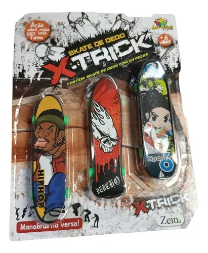 Kit 3 Skates De Dedo Fingerboard - Marca Radical X-trick