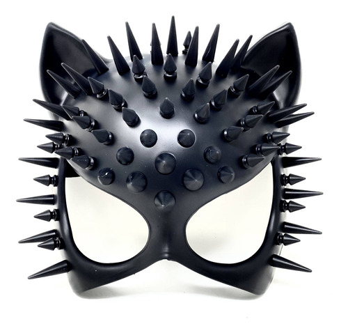 Set Mascara Negras Con Picos Disfraz En Pareja De Halloween Couple Black-1 Storm Buy Steampunk Men & Women Horror Devil Spike Masquerade Mask For Halloween Cosplay Burning Man Edc Party