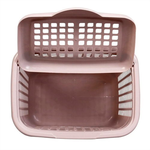 Canasto Cesto Para Ropa Rectangular Con Tapa 60 Litros