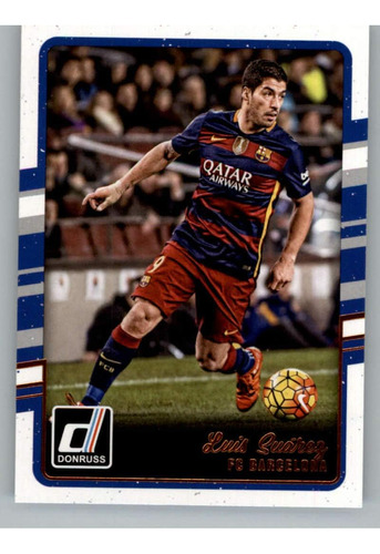 Donruss Soccer 30 Luis Suarez Fc Barcelona Tarjeta Oficial D