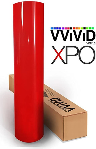 Vvivid - Rollo De Vinilo Para Coche, Color Rojo Brillante C.