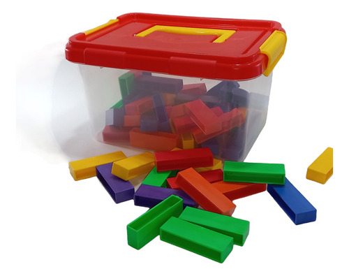 Jenga Didáctico Bloques Plastico 54 Pzas + Estuche