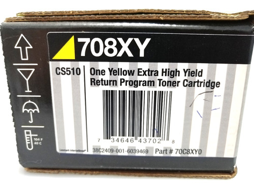 Toner Lexmark 70c8xy0 Yellow Original / Cs510  4000 Páginas