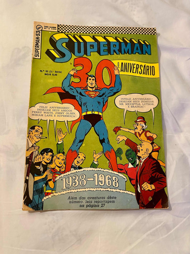 Superman N° 53 Ebal 1968 30° Aniversário