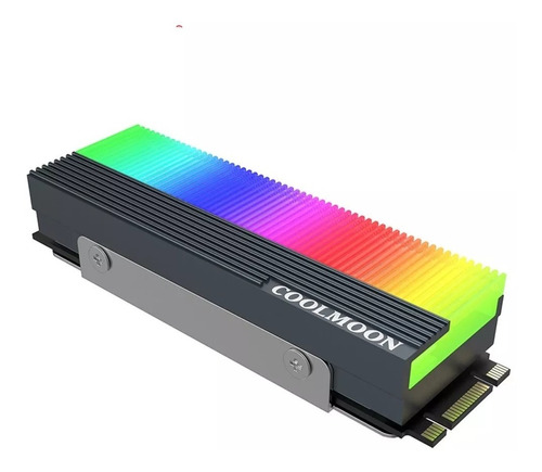 Disipador Coolmoon Para Ssd M.2 2280 Rgb Aluminio