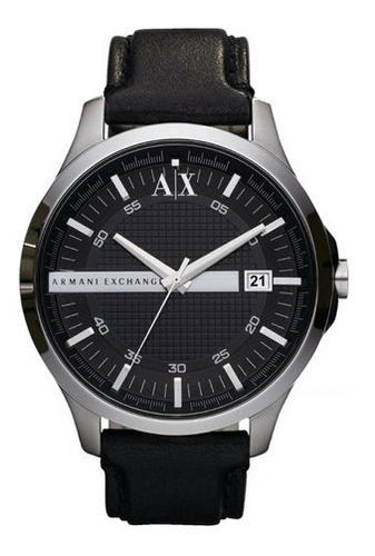 Reloj Armani Exchange Ax2101 Color De La Correa Negro Color Del Bisel Negro Color Del Fondo Negro