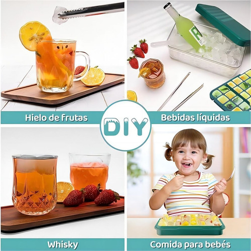 .. Molde Charola Bandeja 108 Piezas Hielos Cubico 3 Bandejas