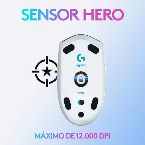 Mouse Gamer Logitech G305 Lightspeed 12.000dpi Blanco
