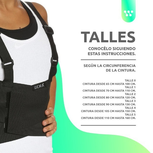 Imagen 4 de 10 de Faja Lumbar Fuerza De Trabajo Protección Espalda Dema F035-l