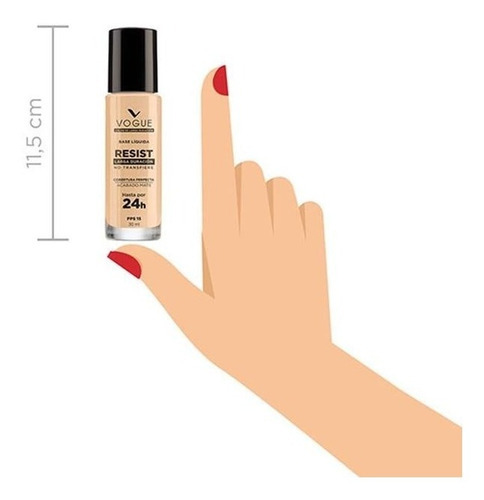 Imagen 4 de 4 de Base De Maquillaje Resist Vogue Tono Sensual