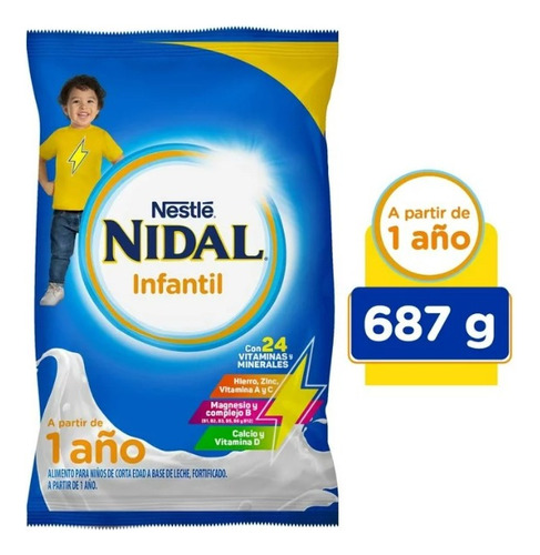 Alimento Infantil Nestlé Nidal Leche Formula En Polvo 687 G