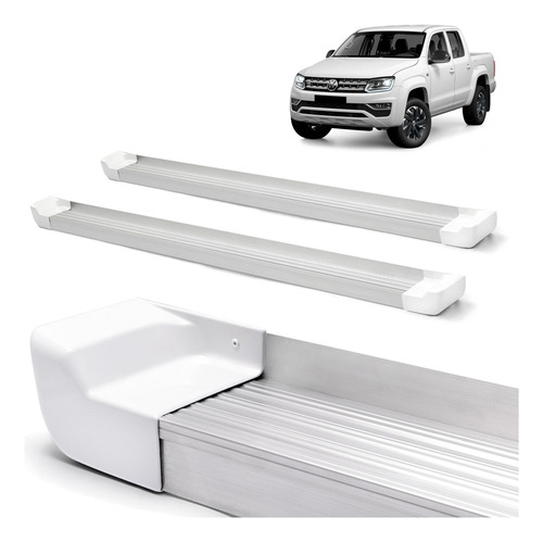 Estribo Original Attack Amarok Branco Dupla Aluminio 2016