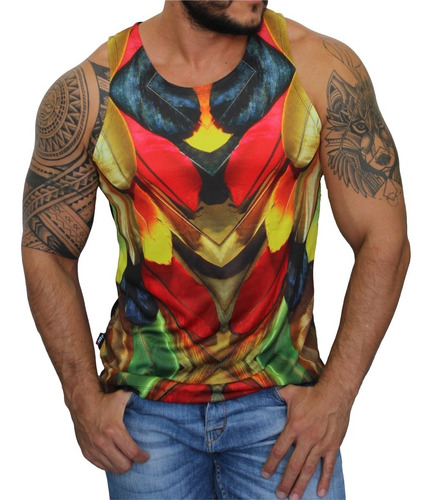 Playera/tank Top Deportiva Estampada Para Hombre, Fenix Fit