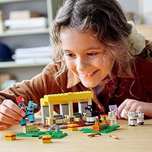 Kit De Construcción Lego Minecraft El Establo De Caballos 21