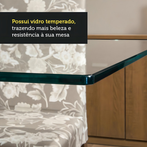 Juego de Comedor con Mesa y 4 Sillas Madesa Marilia Color Marrón/Negro/Gris