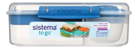 Taper Contenedor De Alimentos 4 Espacios 1,65 Lts Sistema