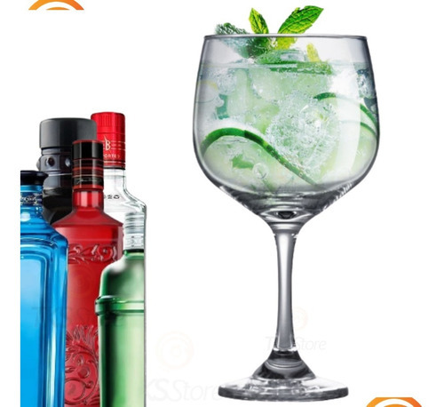 Taca Gin Vidro 650 Ml Ideal Para Tanqueray Beefeater Bulldog