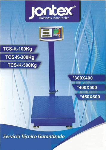 Balanzas De Plataforma Electrónica 500 Kg (jontex) 45*60 Cm