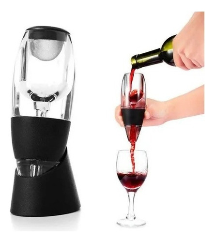 Aerador De Vinho Tinto Deluxe Decanter Portátil C Filtro Sup