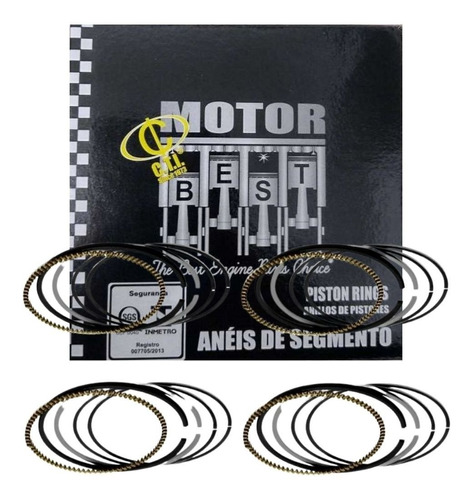 Jogo Anel Motor Std  Cerato 1.6 16v Gas Flex 1,2x,2x2mm