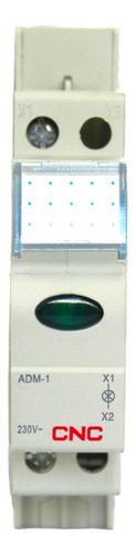 Imagen 3 de 6 de Piloto Led A Riel Din 230vac 50hz Cnc Rojo Verde