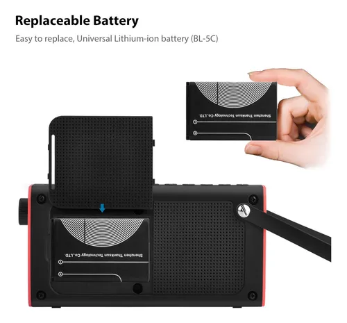 Avantree Sp850 Radio Fm Portátil Recargable Con Altavoz Bl.