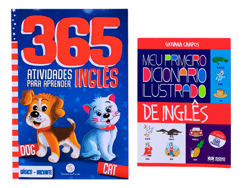 365 Atividades Aprender Inglês + Dicionário Ilustrado Inglês