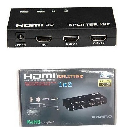 Splitter 2x1 Duplicar Pantalla Hdmi Con Fuente 041