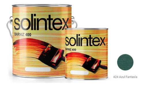 Barniz Solintex Azul Fantasia 1/4 Galon 