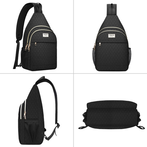 Mochila Bandolera Mosiso, Bolso Cruzado Acolchado Con Rombos
