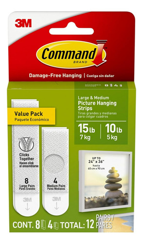 Command Tiras Para Colgar Cuadros Medianas Y Grandes, Colgad