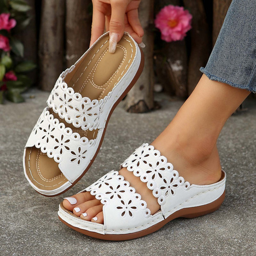 Yt Slipper Verano Casual Talla Grande Color Liso Para Mujer