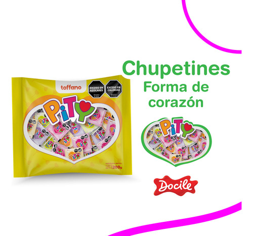 Chupetines Corazón Caramelos Golosinas Importadas 200g
