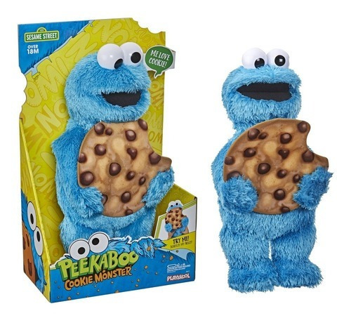 Sesame Street Peekaboo Cookie Monster Talking - Juguete De . Color Azul