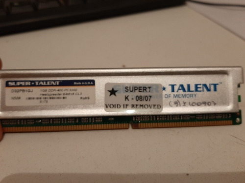 Memoria 1 Gb Ddr-400 Pc 3200 Super Talent (ddr1)