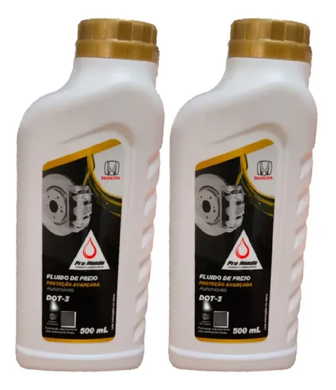 Kit 2 Fluido Freio Dot3 Genuíno Honda Original 500ml