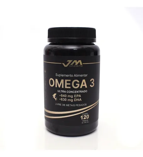 Omega 3 Em Pote Alta Concentração De Epa E Dha 120 Capsulas - JMS...