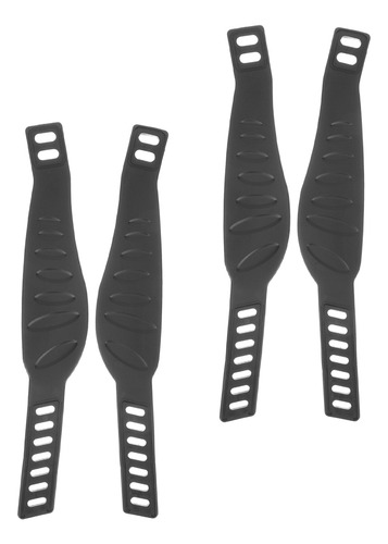 2 Pares De Correas Ajustables De Goma Para Pedales De Bicicl