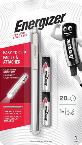 2 X Linterna Energizer Lapicera Pen Light Led + 2 Pilas Aaa