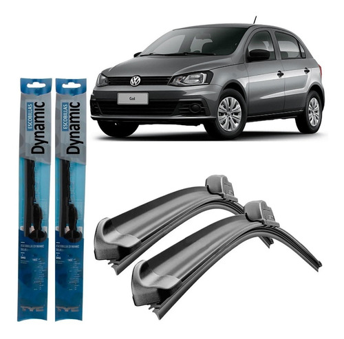 Juego Kit Escobillas Volkswagen Gol Trend Msi 2016 2017 2018