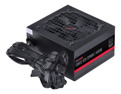 Fonte Gamer Pcyes Spark 400w Pfc Ativo 75+ 1 Ano De Garantia