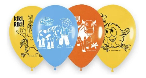 Globo Cumpleaños La Granja De Zenón X 12 Cotillón Activarte